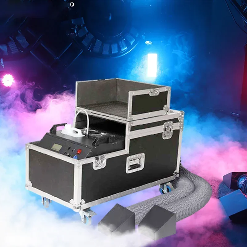 Dry Ice Low Lying Fog Machine For Wedding Stage Smog Maker Water Low Fog Machine 3000w Dry Ice Double Output Low Fog Machine