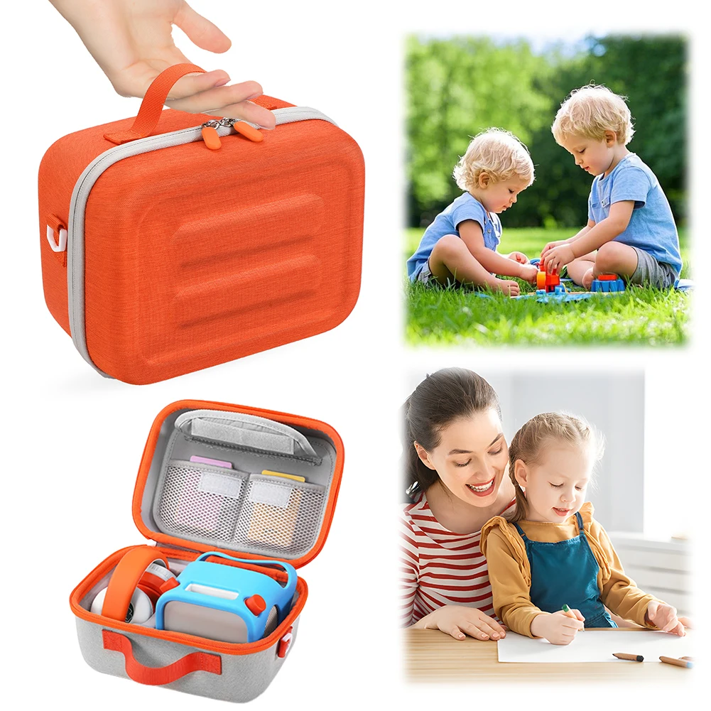 حقيبة حمل صلبة حافظة واقية مضادة للصدمات مع حقيبة كتف بحزام كتف لـ Yoto الجيل الثالث لمشغل Yoto الجيل الثالث