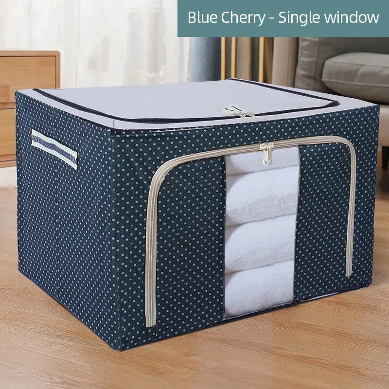 Oxford Cloth Storage Box Clothes Closet Organizer Bed Quilt Sheet Blanket Pillow Rack Container Foldable Storage Case