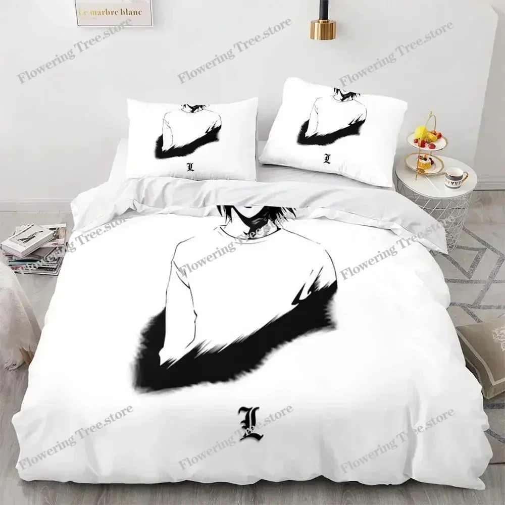 

Death Note Bedding Set Single Twin Full Queen King Size Bed Set Adult Kids Bedroom Duvet cover Sets 3D Print Anime Death Note029