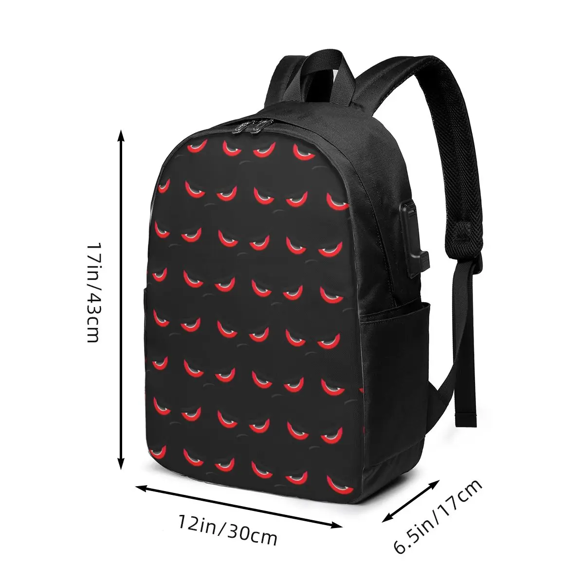 Red Eyes Devil's Eye Backpack Travel Notebook Bag Computer College Student School Bag Laptop Shoulder Bags for Men Women
