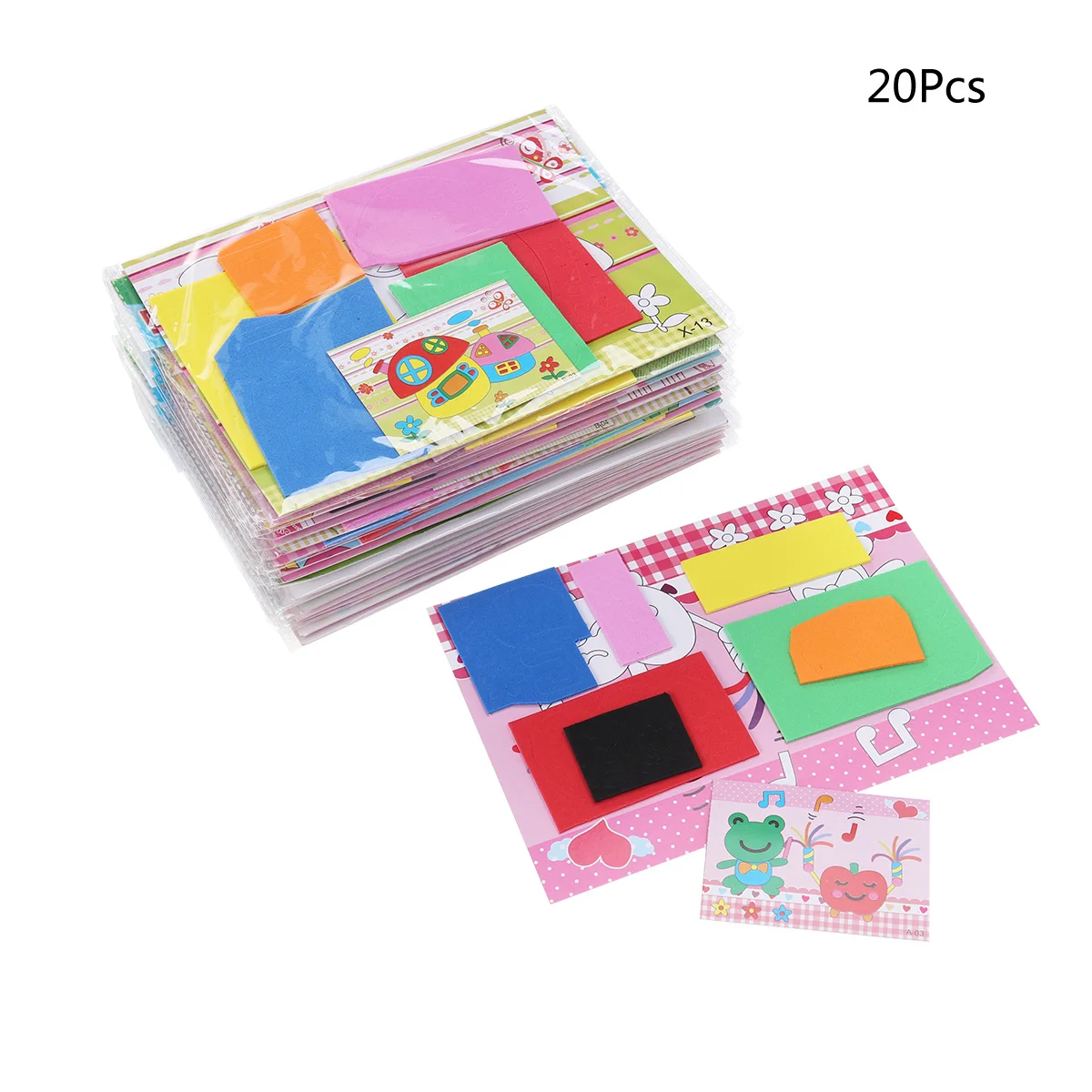 20 قطعة ملصقات فسيفساء ثلاثية الأبعاد فن الصياغة التعليمية DIY لوازم أطفال رياض الأطفال الفصول الدراسية مركز التعلم المبكر