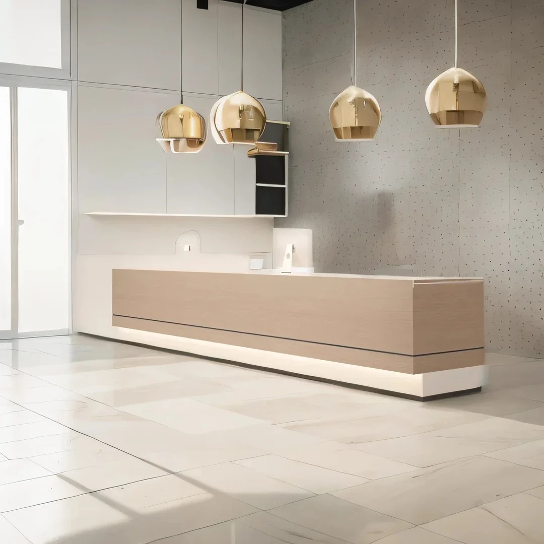 Aesthetic Salon Reception Counter Minimalist Furniture Professional Office Entrance Tables Desk Luxury Front Muebles Help Modern