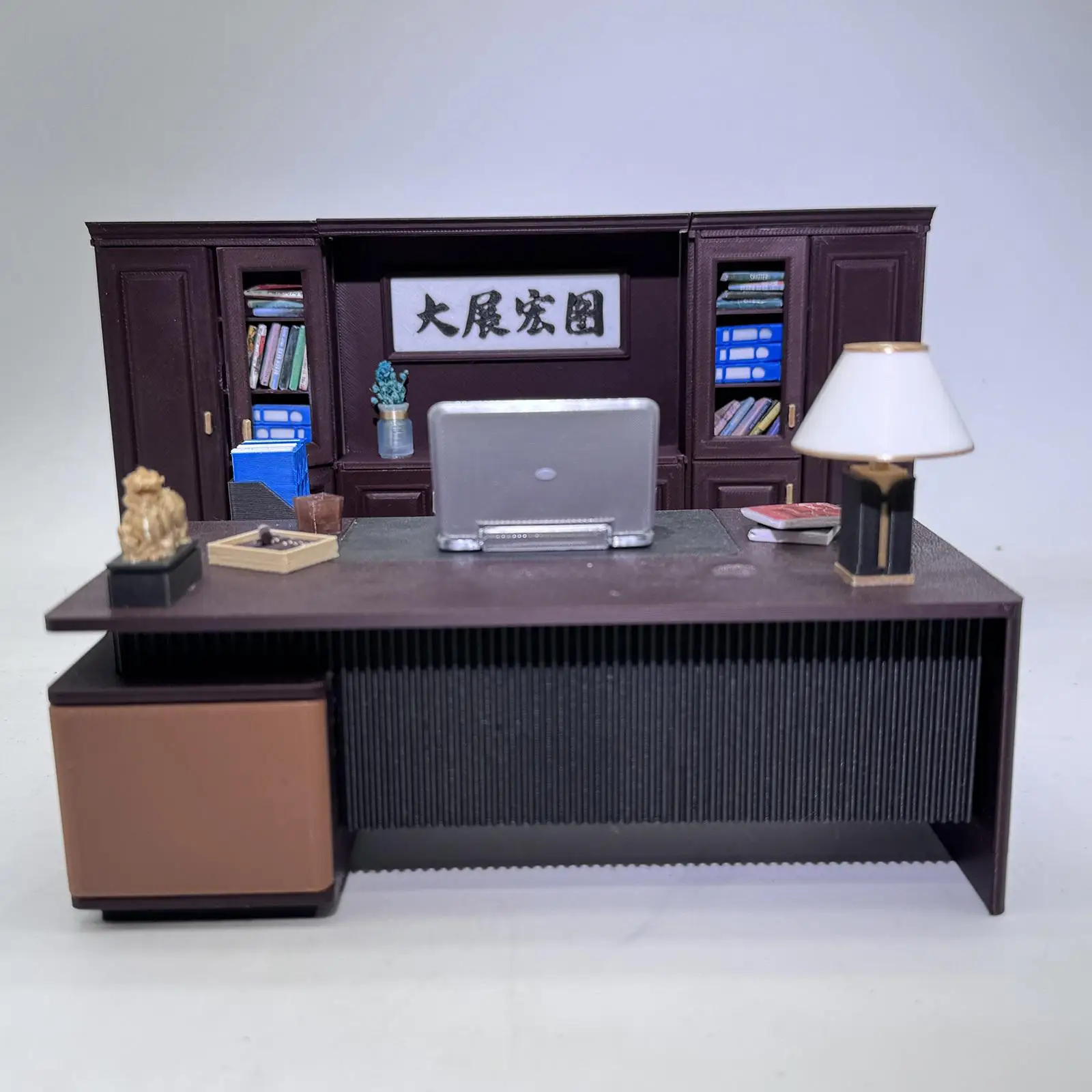 Mini Simulation Dollhouse Accessories ABS Office Table Chair Miniature Furniture Toys for Girls in Miniature Play
