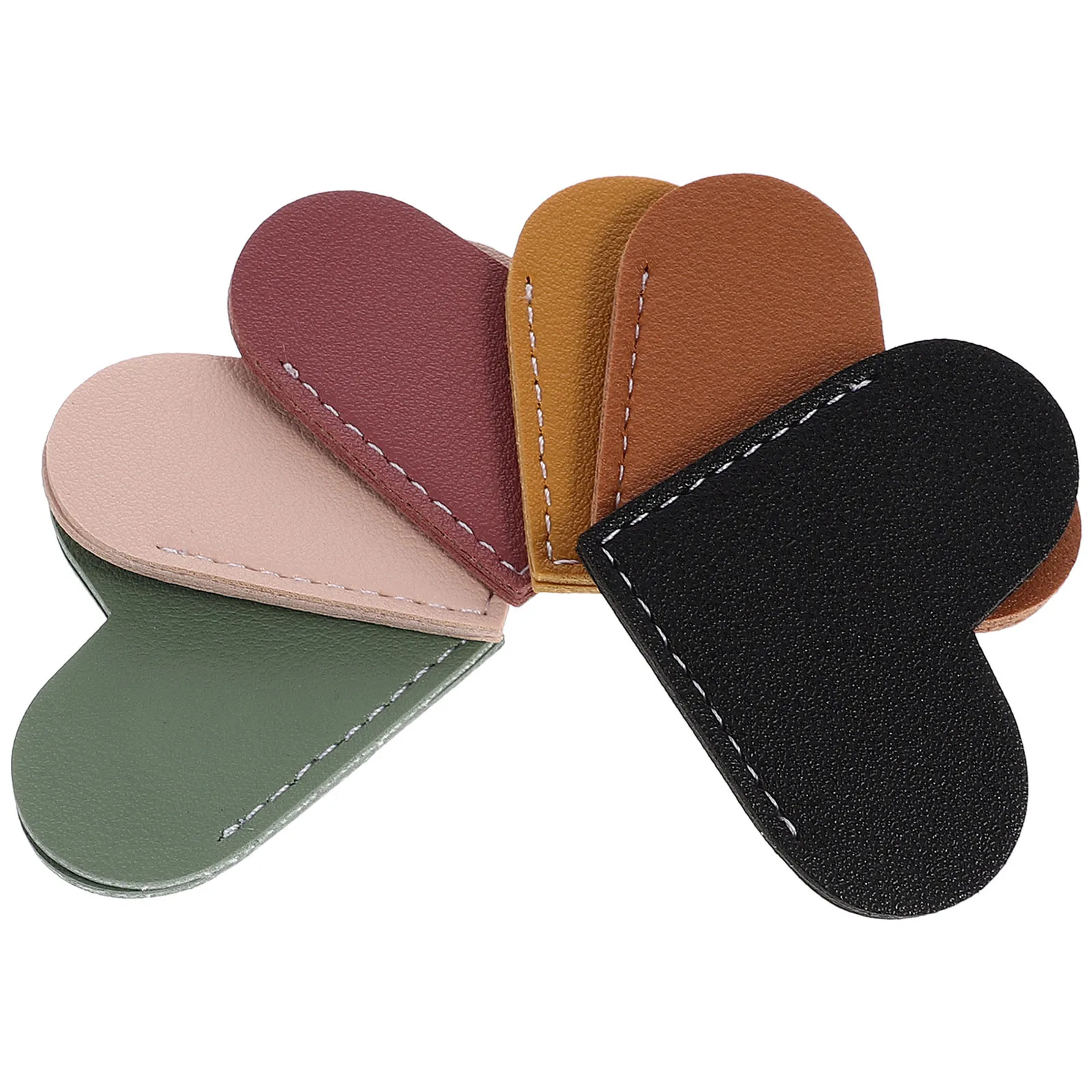 6pcs รูปหัวใจบุ๊คมาร์คมือเย็บมุมหน้าแบบพกพา Mini ของขวัญเด็กคนรักครอบครัวเพื่อน