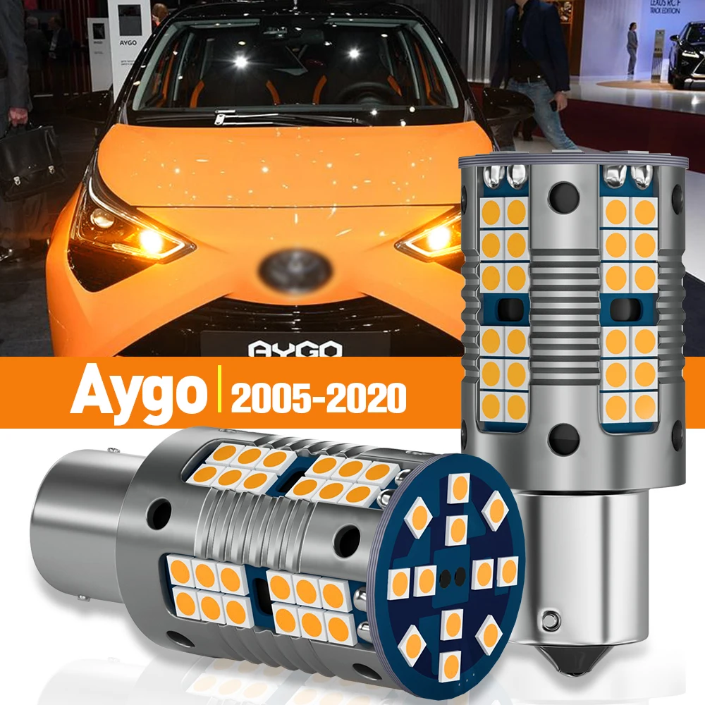 2 uds luz LED de intermitente para Toyota Aygo 2005-2020 2006 2007 2008 2009 2010 2011 2012 2013 2014 2015 accesorios lámpara Canbus