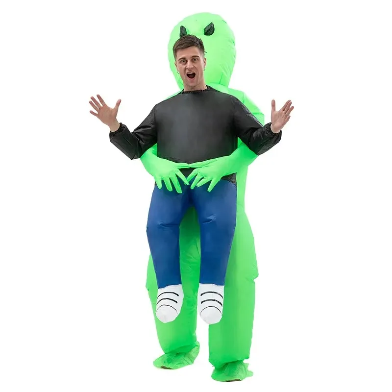 FallenVex Store Unisex Inflatable Alien Abduction Costume Funny Halloween Cosplay Party Dress Up Stage Show Outfit for Adults