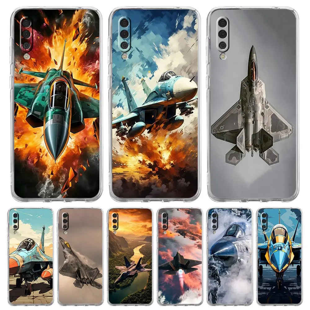 Fighter Planes Phone Case For Samsung A54 A52 A50 A70 A30 A40 A20S A20E A02S A12 A14 A16 A22 A24 A42 A34 A32 5G A04s A06 Cover