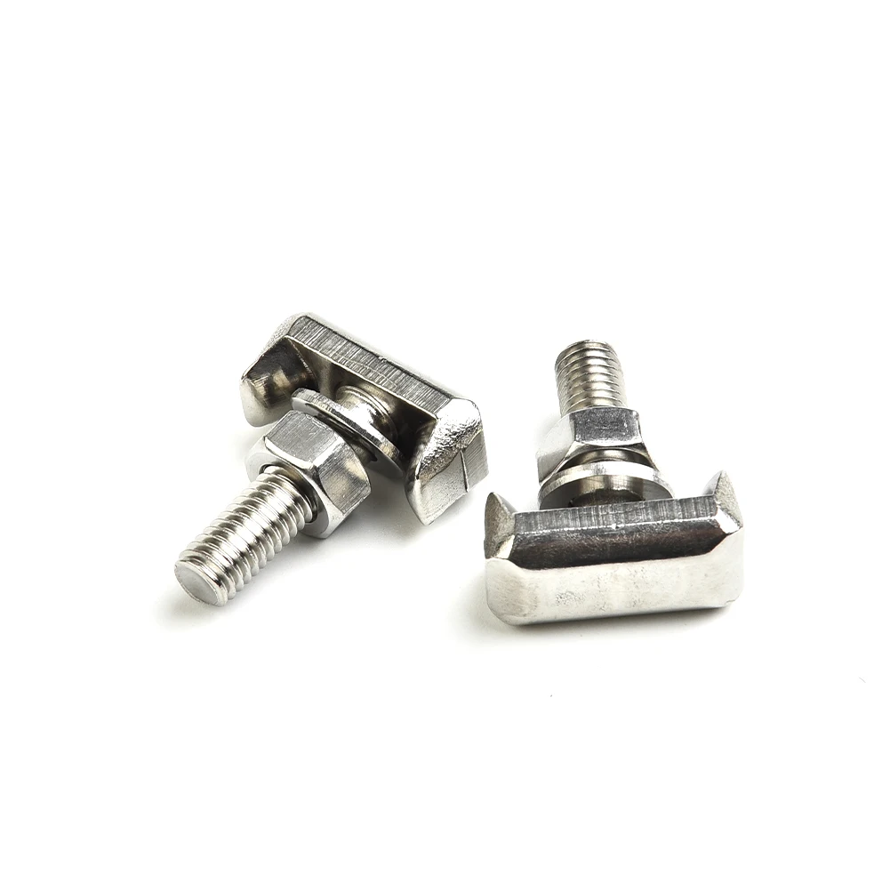 2Pcs Car Battery Cable Terminal Connectors Car T-Bolts Stainless Steel Battery Terminal Connectors Cable Screws 19116852