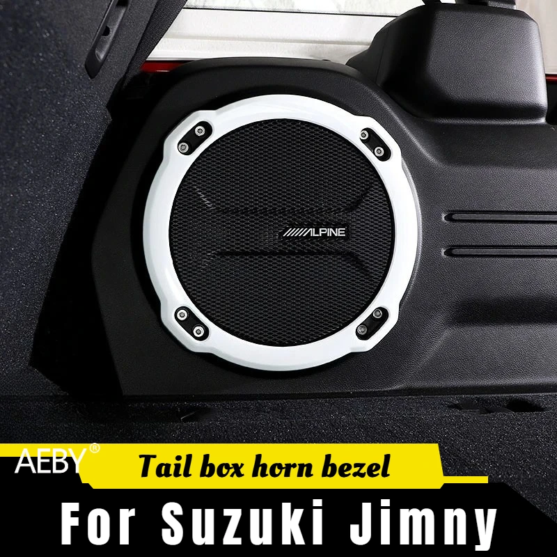 

For Jeep Wrangler 2018-2024 Tail box horn bezel,Car interior,Trunk speaker cover decoration is rust-proof and fade-proof