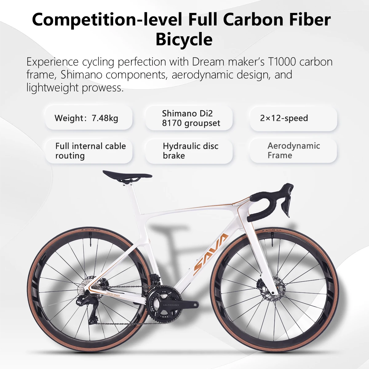 SAVA Dream Maker Full Carbon Road Bike Electronic Shift SHIMAN0