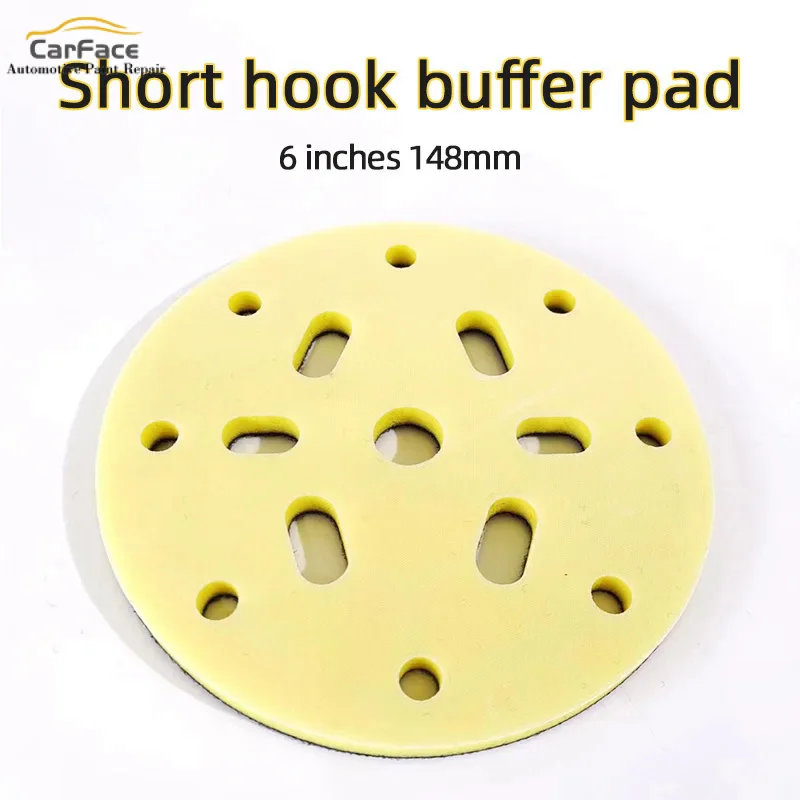 4 Pack Interface Pad 6 Inch 15 Holes Hook and Loop Soft Sponge Cushion Buffer Pads for Sanding Disc 148mm Orbital Sander Pads