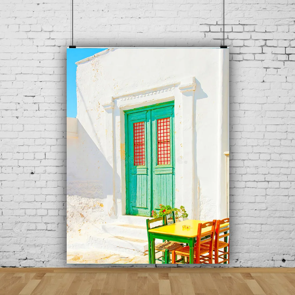 NITREE European Style Retro Street Seaside Scenery Wedding Photos Newborn and Pet Photography Background Props JDH-05