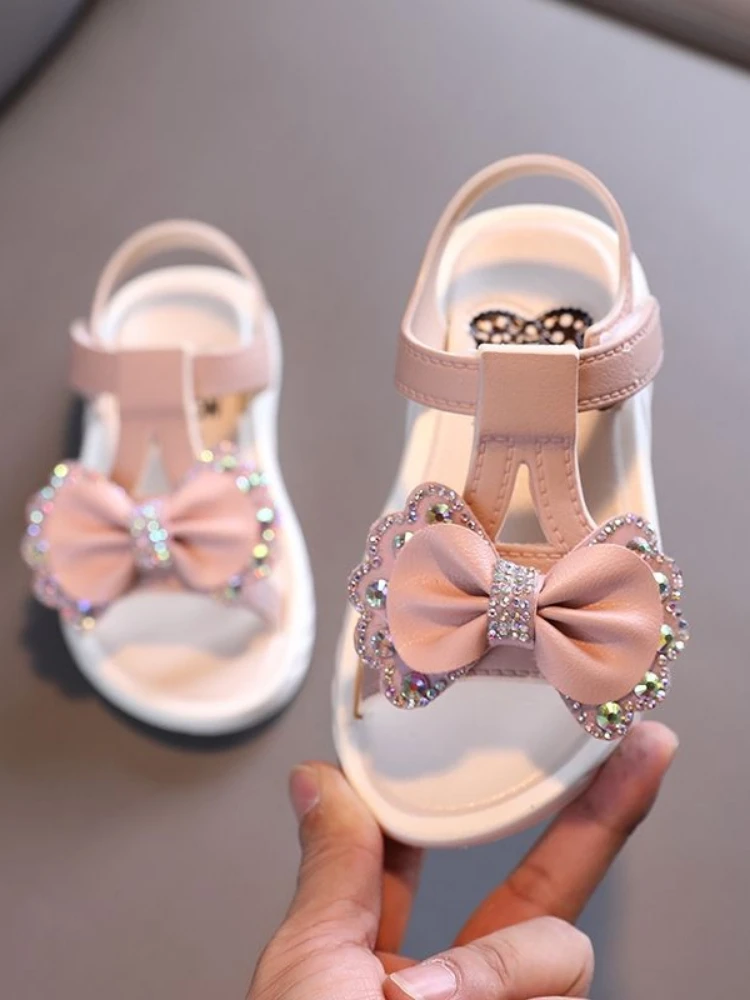 Sandal Pink Anak Perempuan Musim Panas 2023 Sepatu Anak Perempuan Kecil Putri Fashion Balita Bayi Sandal Pantai Antilicin Sepatu Kasual