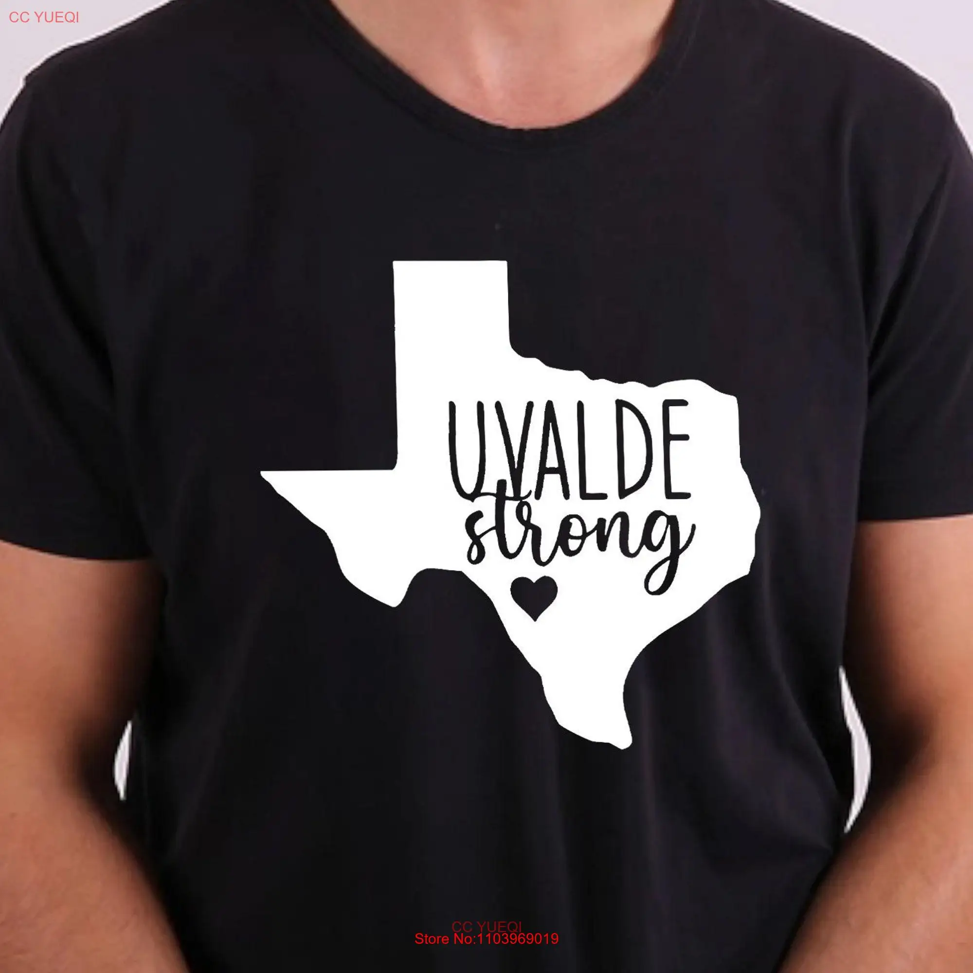 Прочная футболка Uvalde с надписью «Молитва за Техас», «мы тебя любим», Брезентовая футболка с длинными или короткими рукавами