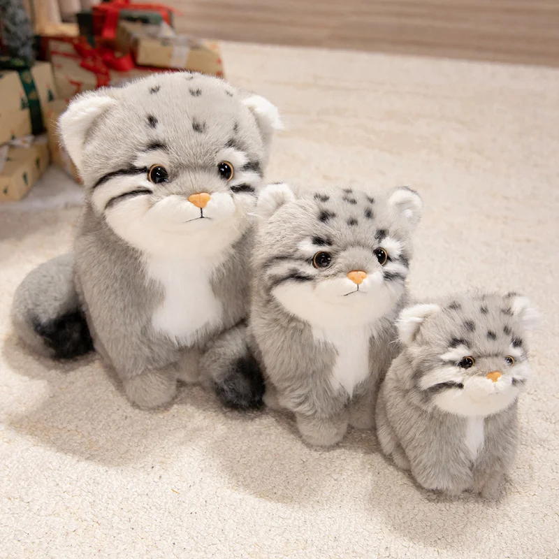 15/20/28cm Lifelike Fluffy Manul Plush Toy Dolls Imitation Stuffed Manul Dolls Girls Boys Birthday Gift Toys Homedecor Doll