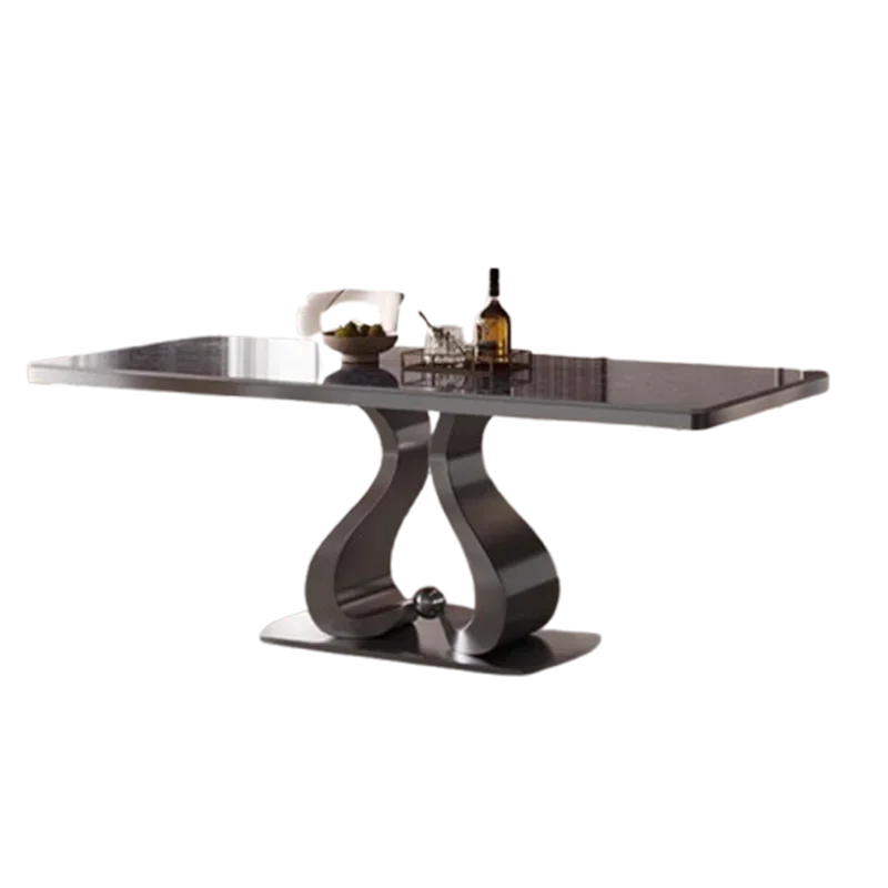 #Wood Vinyl Dining Table Modern Extendable Extensio Industrial Dining Table Legs Metal Muebles De CocinaKitchen Furniture