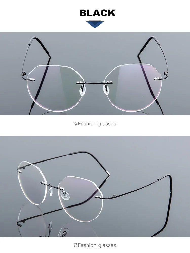 Randlose Memory-Titanlegierung, blaues Licht blockierende presbyopische Lesebrille, Business-Männer und Frauen, leichte verschreibungspflichtige Brillen – Detail 9