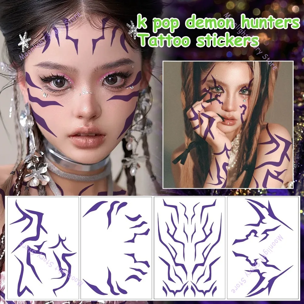 

KPop охотники на демонов Руми Кан реквизит для косплея татуировка наклейка Руми татуировка наклейка демоннирующая наклейка для Хэллоуина реквизит для взрослых