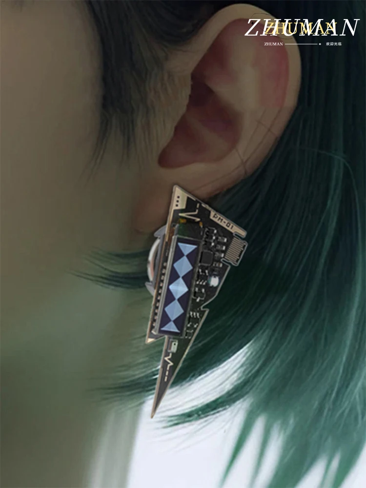 

ZHUHE Circuit Board Earrings Cyberpunk Style Jewelry Accessories For Female Boys Party Gifts