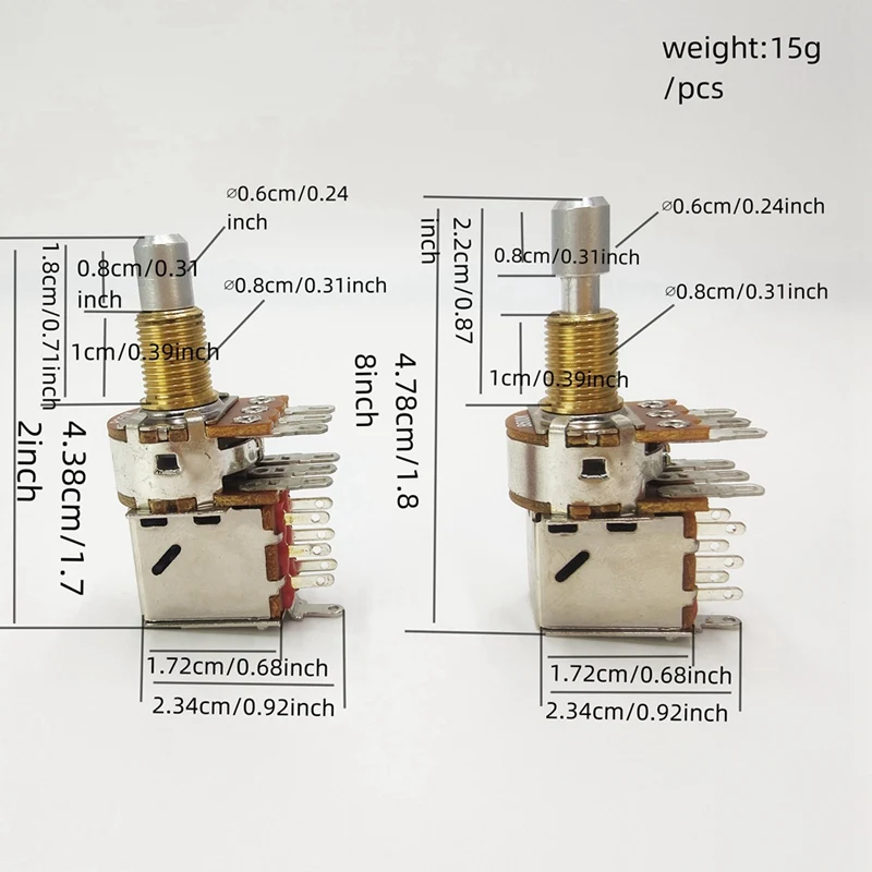 Potentiometer Push Pull Switch Guitar Control Pot Electric Guitar Tone Volume Parts