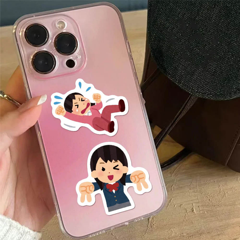 64PCS Anime Japanese Character Scrapbook Graffiti Notebook DIY Luggage Skateboard Cartoon Graffiti Exquisite Stickers