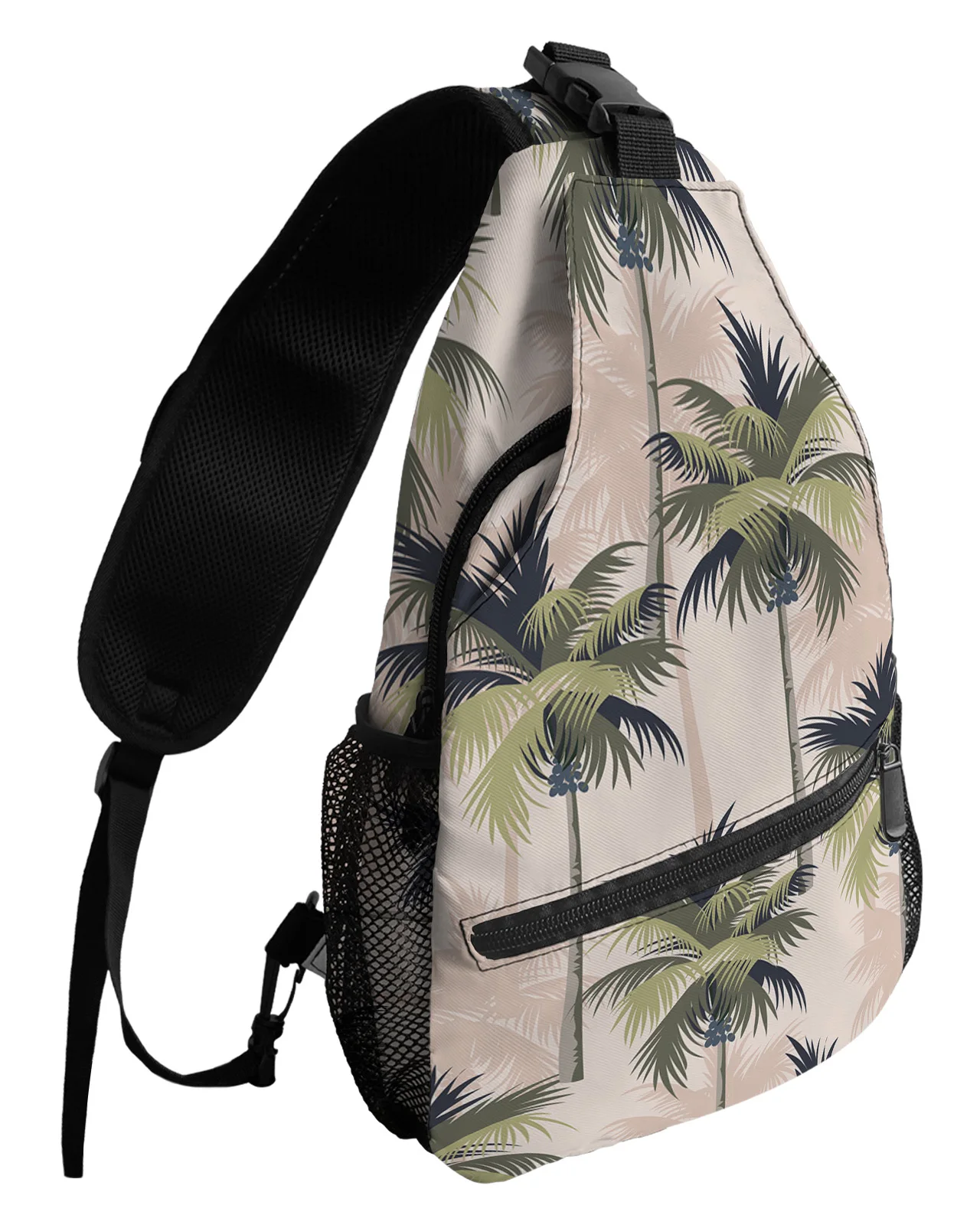 Tropical Plant Palm Tree Chest Bag for Men Casual Sports Shoulder Bag Women's Travel Waterproof Messenger Bag