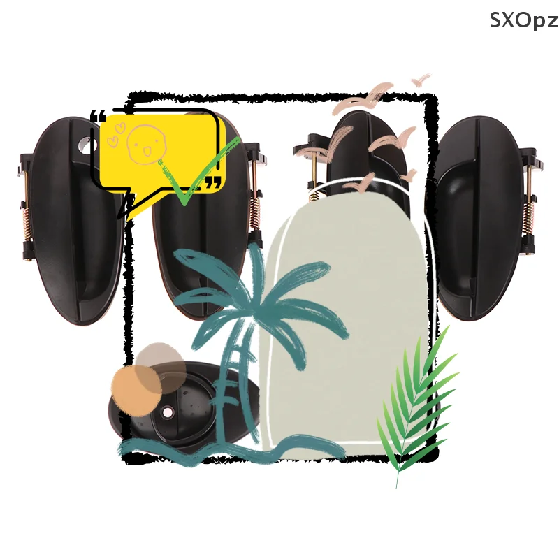 أجزاء مقبض باب السيارة الخارجية الداخلية، لوازم الأدوات الأمامية والخلفية اليسرى اليمنى