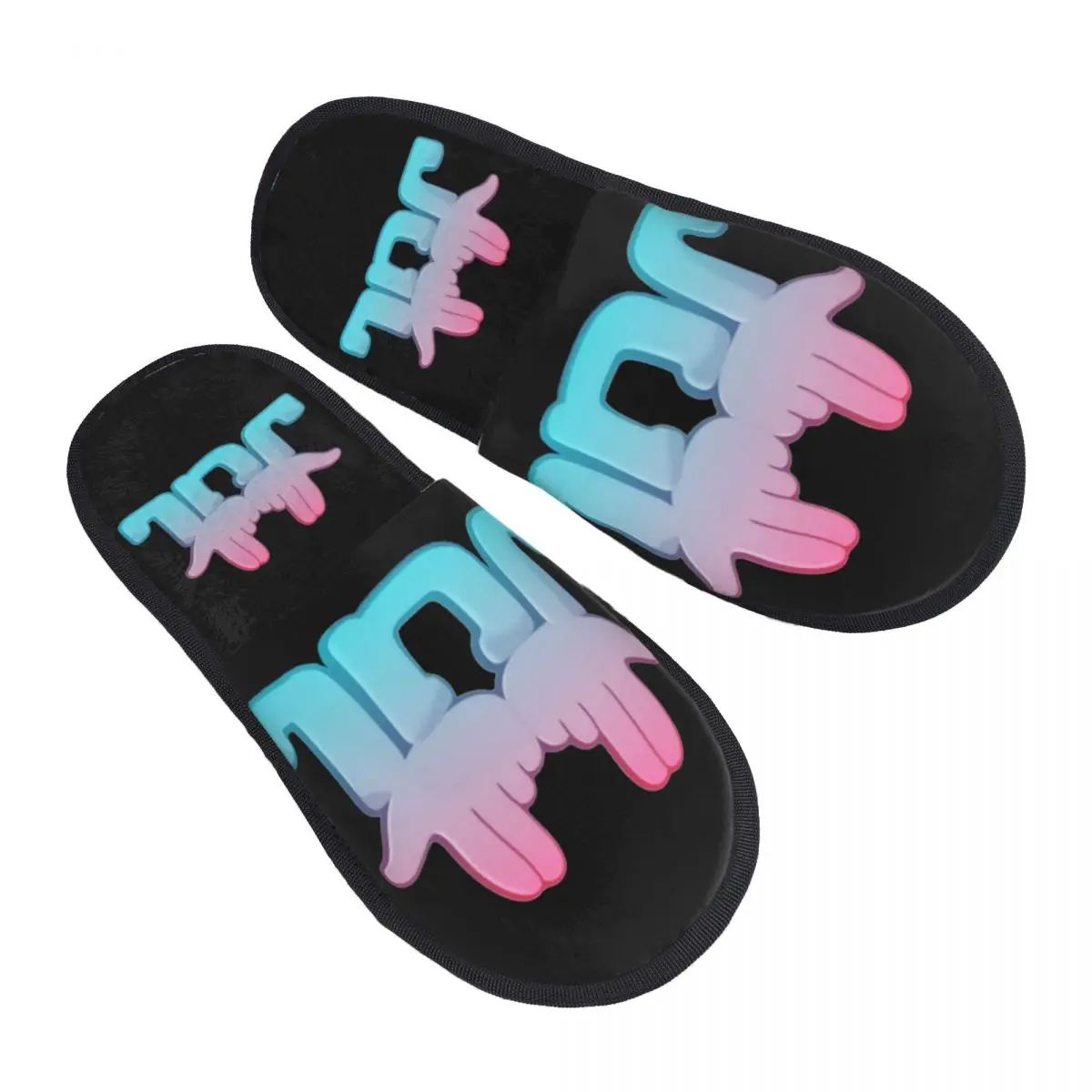 Custom JUL Music French Singer Soft Memory Foam House Slippers Women Comfy Warm Anti-Skid Slipper