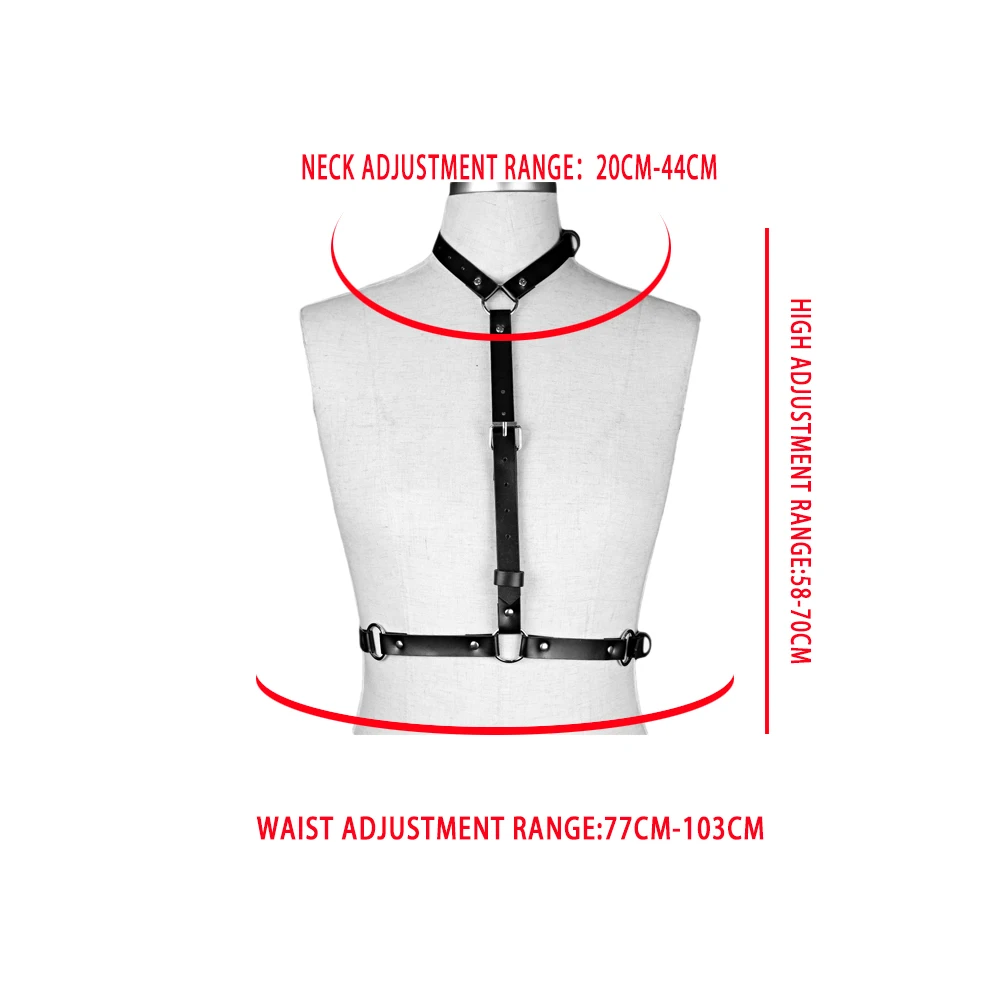 Male Lingerie Leather Harness Men Adjustable Fetish Gay Clothing Sexual Body Chest Harness Belt Strap Punk Rave Costumes for Sex