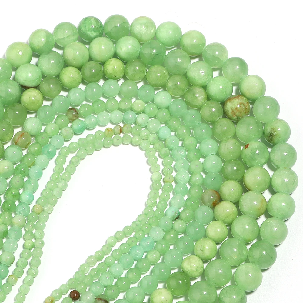 Natursteine, grüne Perlen, Imitation von Jade, Jaspis, runde lose Abstandsperlen für die Schmuckherstellung, Armbänder, Halsketten, 4/6/8/10/12 mm