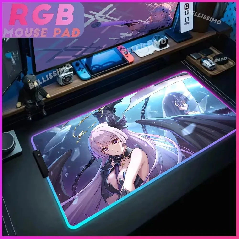 P_princess C_connect R_reDive Mouse Pad RGB Desk Accessories Gaming Mouse Pad Mousepad Large Cool Mause Pad Keyboard Desk Game