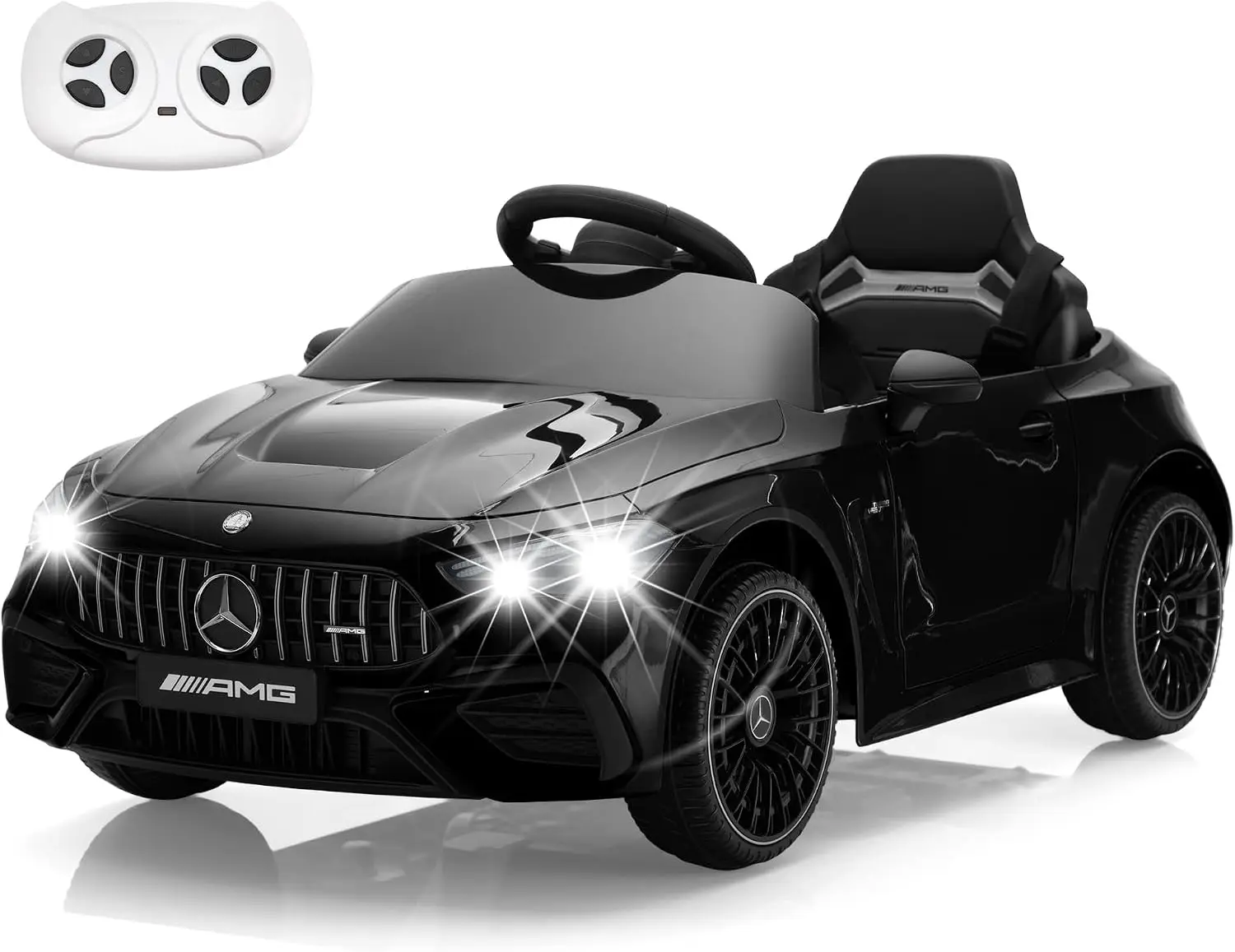 TOBBI Kids Electric Ride On Toy Car, Toddlers Battey-Powered Vehicle with Parental Remote Control/Soft Start/3 Speeds/Horn & LED