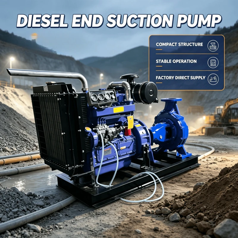 High Flow End‑Suction Centrifugal Pump 2‑10 Inch Sizes For Field Works And Mining Site Temporary Water Supply