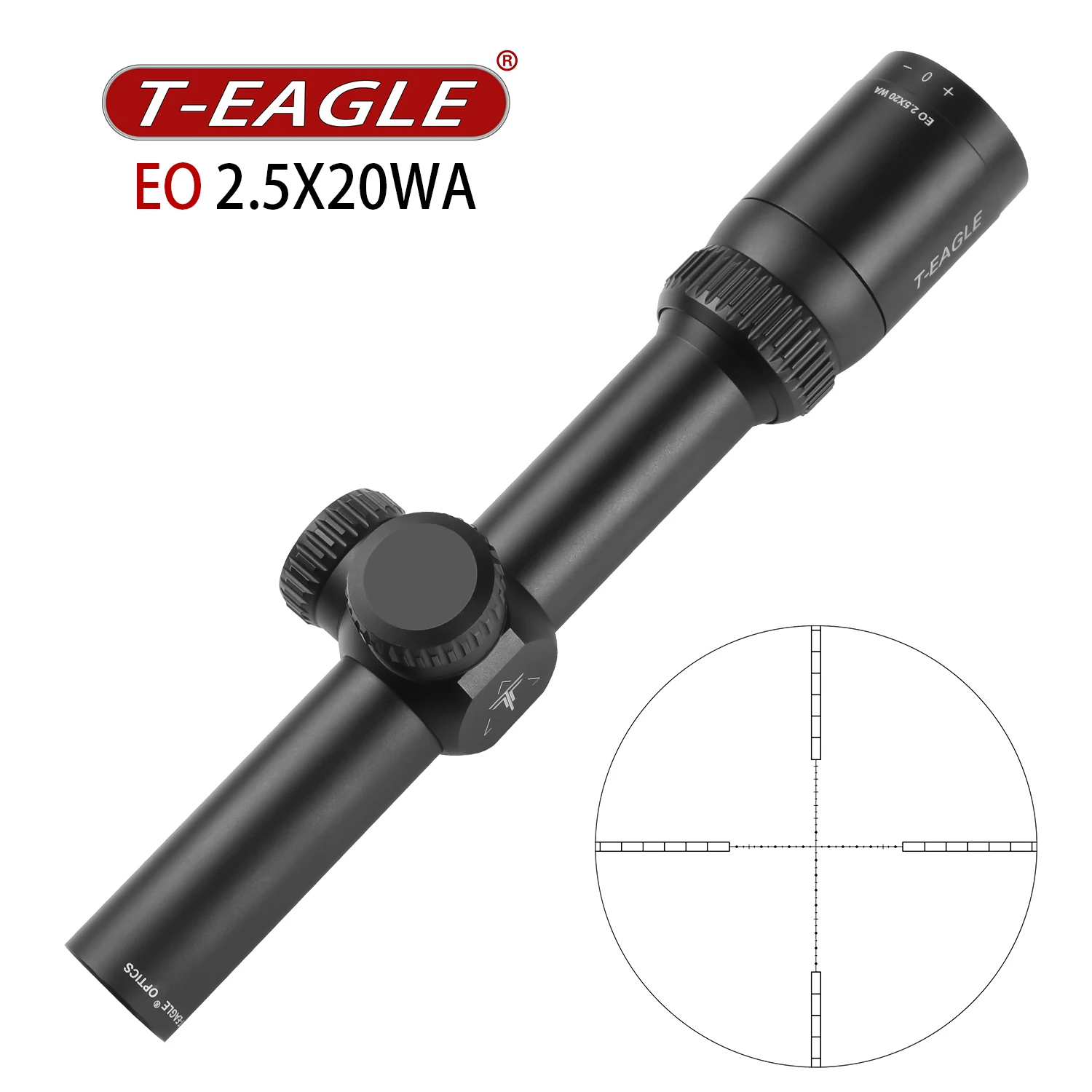 T-EAGLE EO 2.5X20WA Tactical Rifle Scope Airsoft Riflescope Outdoor Sport Hunting Optics Shooting Gun Sight for Pneumatics