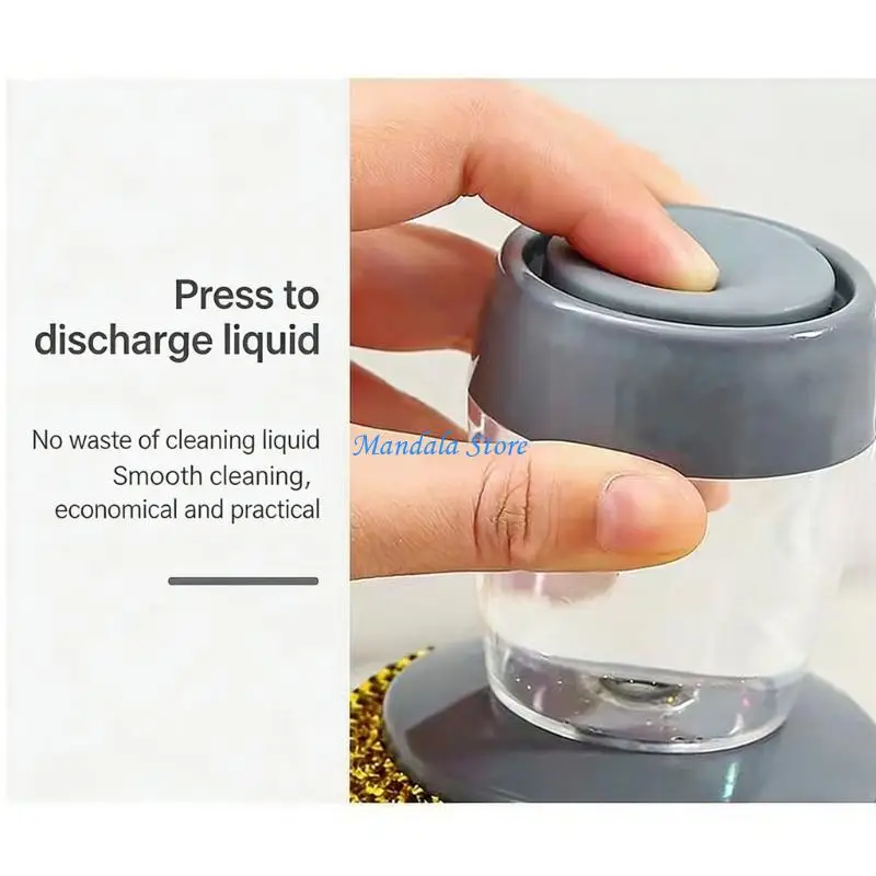 

U2JC 1/2PcsMultifunctional Cleaning Brush With Single Press Liquid Release Technology