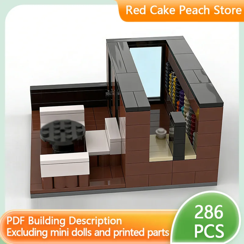 

Модель городской улицы MOC: Конструктор «Кофейня» (модульный, технологичный), развивающая игрушка для детей, подарок на праздник, набор для сборки