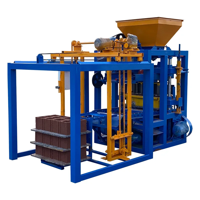 Qtj4-24 Brick Making Machine Concrete Block Molding Machine Small Brick Business Making Machinery