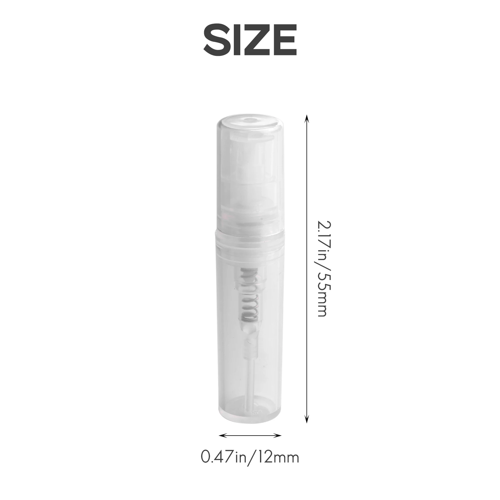 زجاجة بخاخ سفر بلاستيكية ، بخاخ عطر شفاف ، فارغ ، جديد ، 50x2ml