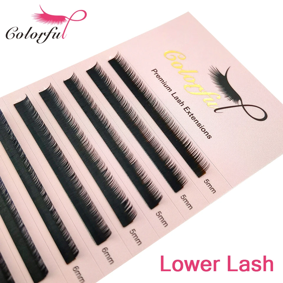 

Colorful Bottom Eyelash Extensions Lower Lashes Mix Individual Long Under Lash Faux Mink Cils Professional Make up False Lashes