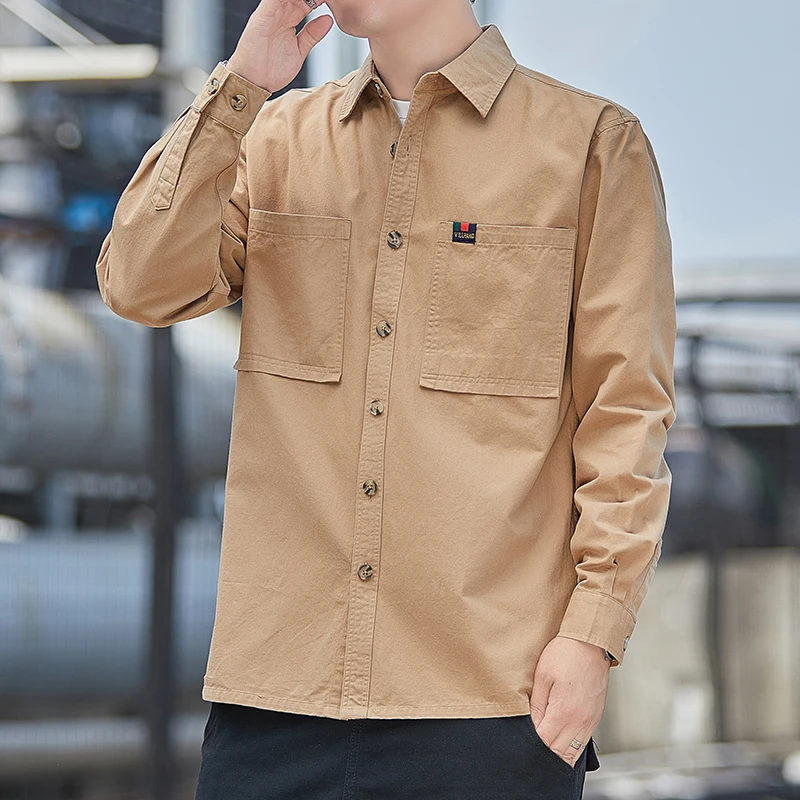 ربيع الخريف رقيقة irt عارضة طويلة Sve بدوره إلى أسفل طوق Jaet معطف للشباب الترفيه عمال تنوعا القطن بولي...