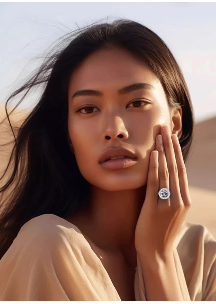 JEWELLWANG Personalisierter Ring mit im Labor gezüchtetem Diamant, DVVS, hochwertiger Ring für Frauen, romantisches Geburtstagsgeschenk, Schmuck, 18 Karat massives Gold – Detail 11