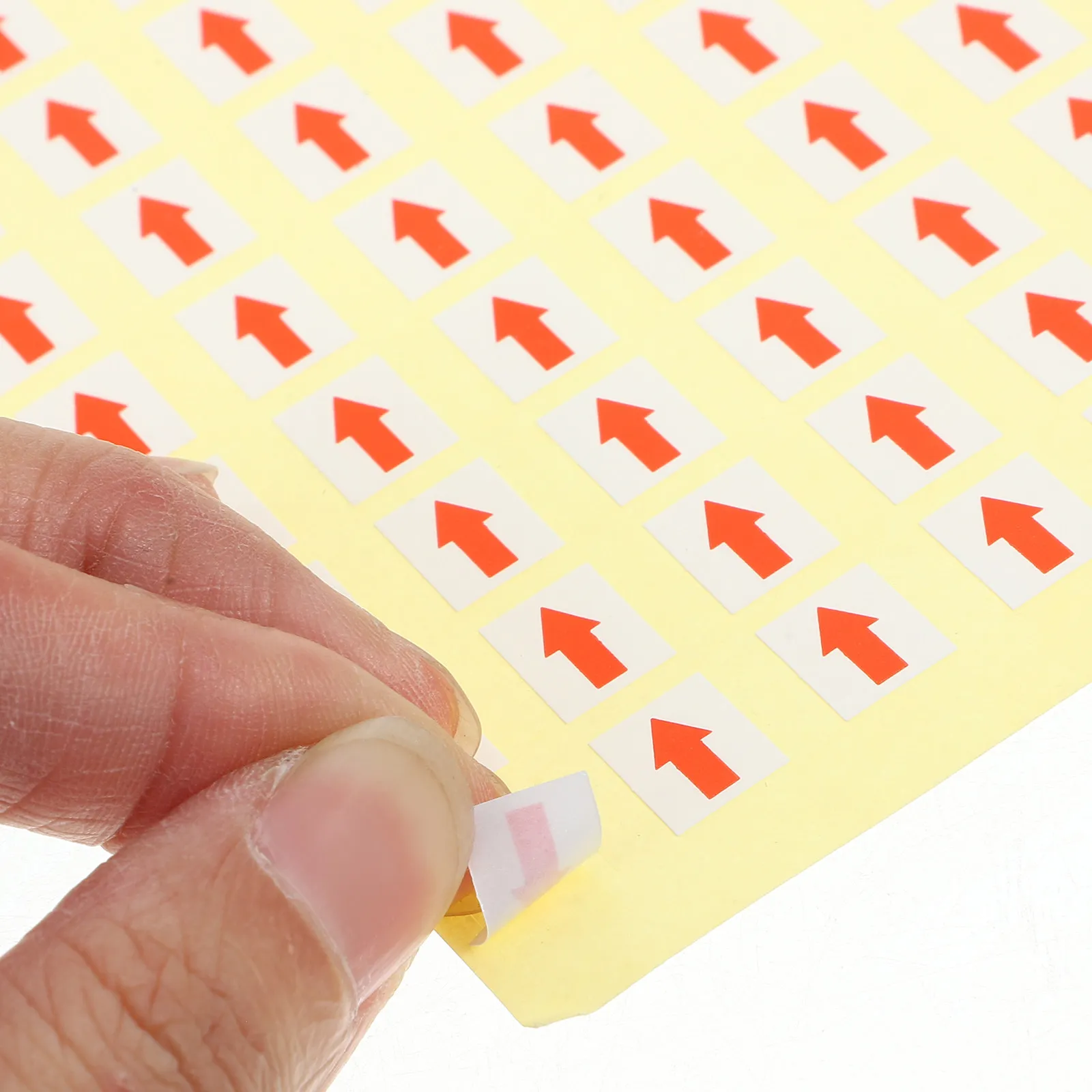 60Sheets Red Arrow Indicator Stickers Adhesive Paper Labels Warning Decals Direction Tags Equipment Flow Mark Stickers