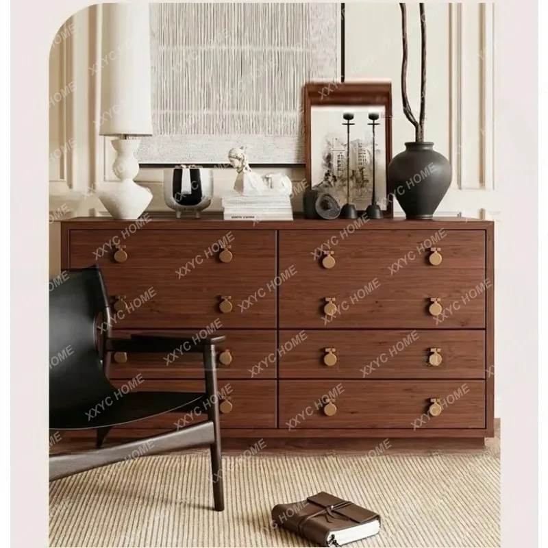 XXDirect Medieval Wood Color Eight-bucket Cabinet Master Bedroom Wall Drawer Locker