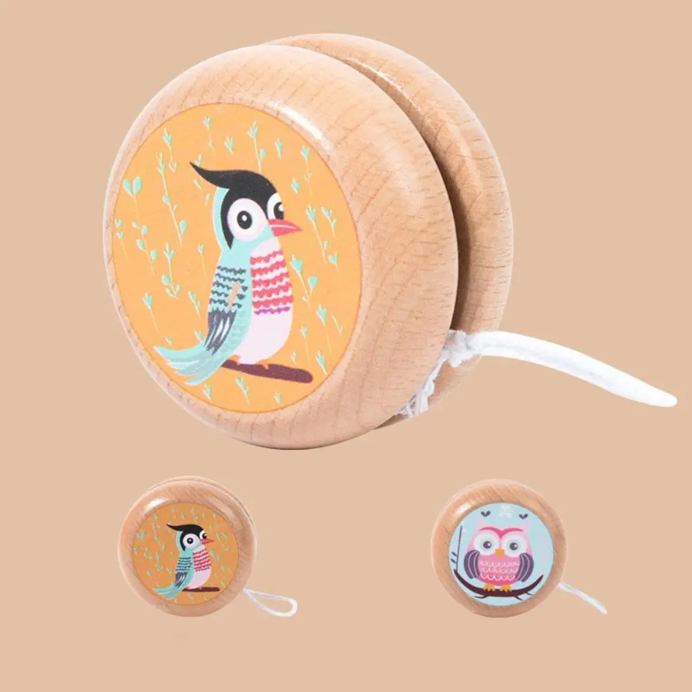 Hot Brainstorming 1A Yoyo Concentration Cartoon Yoyo Ball Beginner Wooden Nostalgic Children