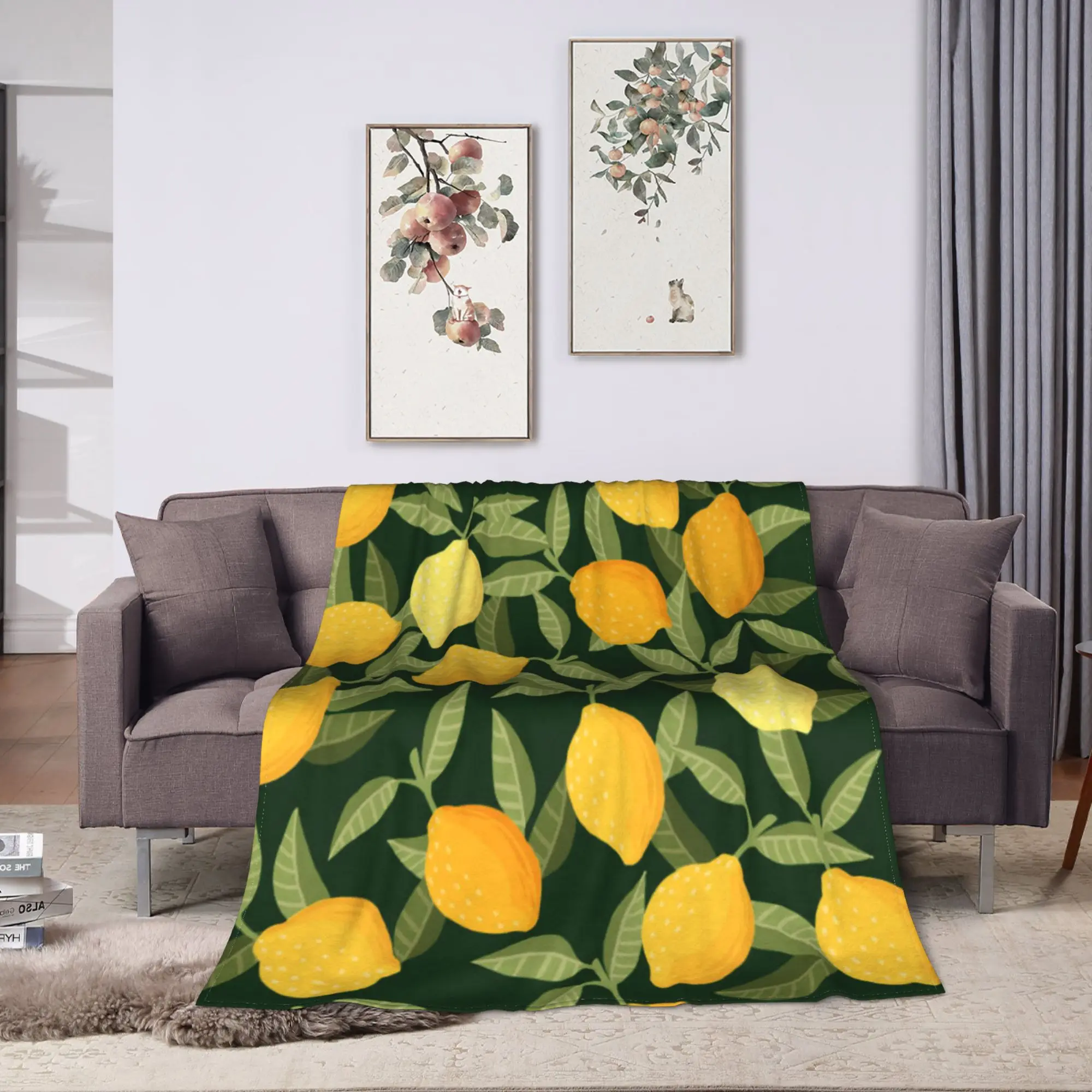 Super Warm Blanket Boy Girl Airplane Cute Fruit Vegetable Throw Blanket  Flannel Bedspread For Couch Bed Fluffy Sofa Bed Cover