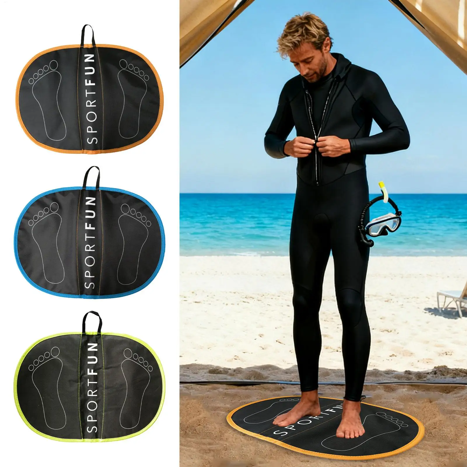 بذلة سجادة لتغيير الحفاض مقاوم للماء وسادة أقدام مقاوم للماء حقيبة بذلة وحصيرة لحمام السباحة المهنية الشاطئ القوارب في الهواء الطلق #2