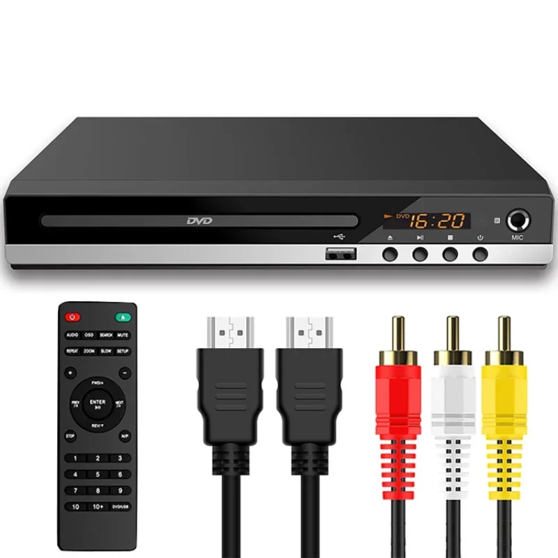 Imagem -02 - Home Dvd Player Box com Hdmi Multimedia Vcd cd Disc Media Machine Saída av Remoto Mic Usb Full hd 1080p