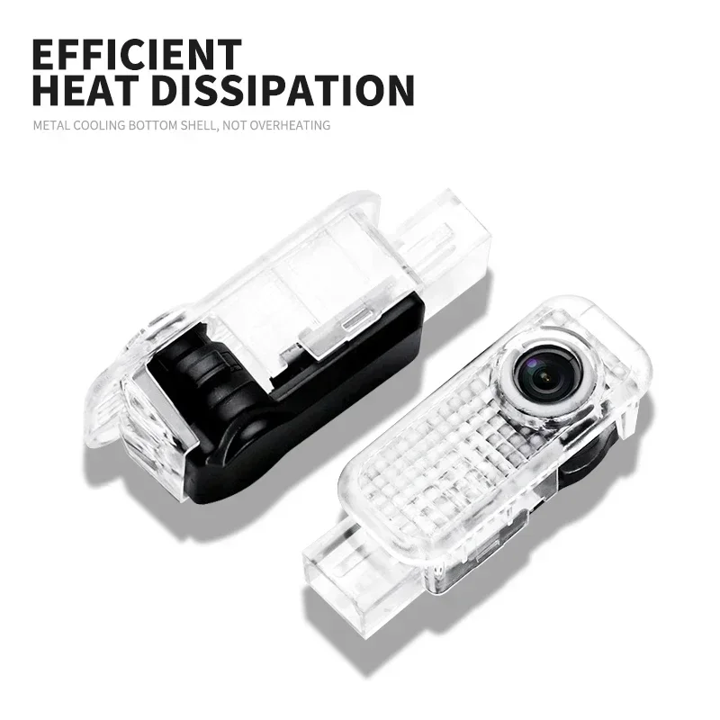 2 قطعة LED باب السيارة شعار ضوء ترحيب مصباح جهاز عرض ليزر لأودي Sline A1 A3 A4 A5 A6 C5 C6 C7 A7 Q3 Q5 Q7 TT Etron B6 B7 B8 #6