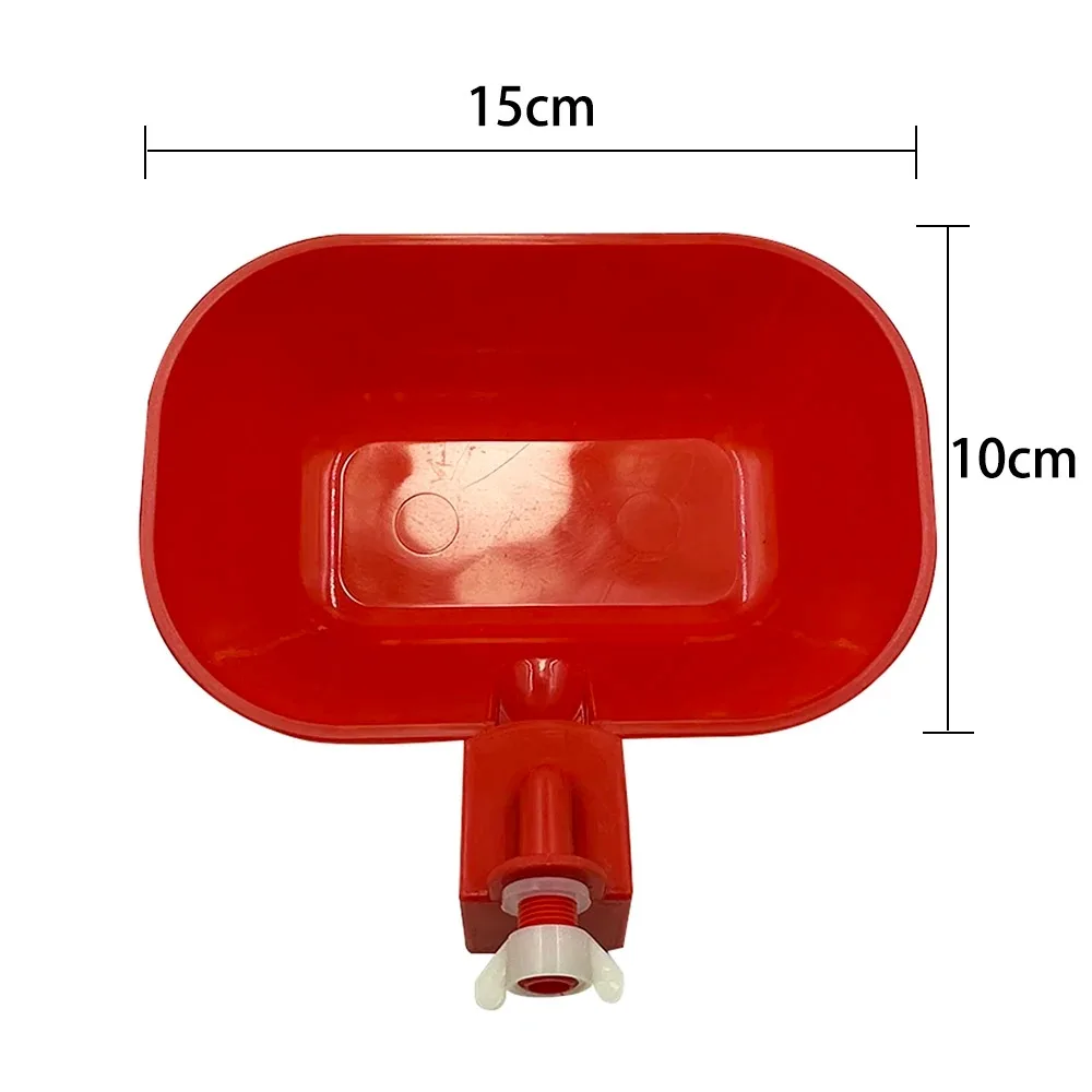 5 Pieces of Red Automatic Water Dispenser For Chickens Ducks Geese Water Bowls Poultry And Birds Poultry Feeding Products